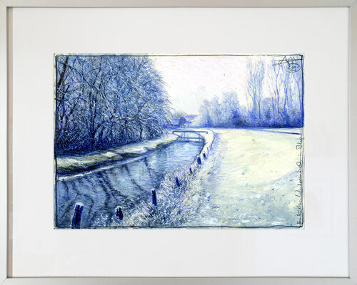 Ein kleines Wintermärchen in Blau by Andreas Noßmann, Drawing for Sale on Select