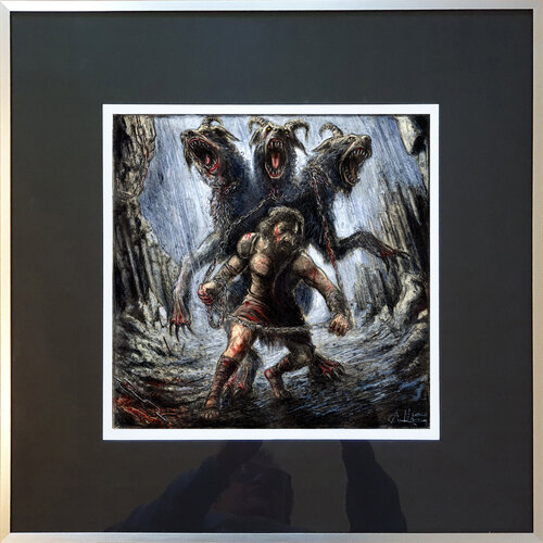Herakles - Die Entführung des Kerberos by Andreas Noßmann, Drawing for Sale on Select