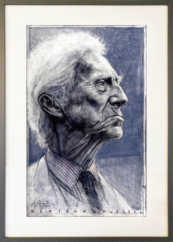 Bertrand Russell by Andreas Noßmann, Drawing for Sale on Select