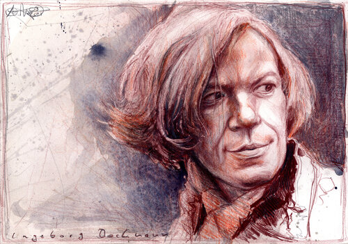 Ingeborg Bachmann by Andreas Noßmann, Drawing for Sale on Select