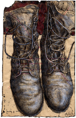 Two of us by Andreas Noßmann, Drawing for Sale on Select