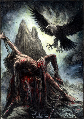Prometheus – Die Rache des Zeus by Andreas Noßmann, Drawing for Sale on Select