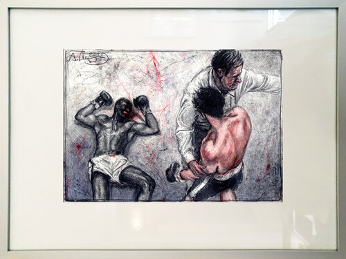 Knock Out by Andreas Noßmann, Drawing for Sale on Select