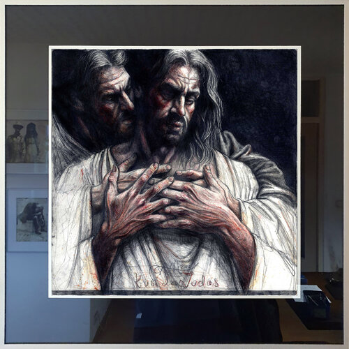 Kuss des Judas by Andreas Noßmann, Drawing for Sale on Select