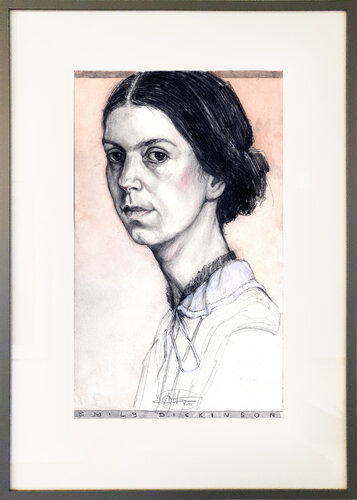 Emily Dickinson by Andreas Noßmann, Drawing for Sale on Select