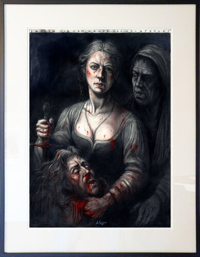 Judith mit dem Haupt des Holofernes by Andreas Noßmann, Drawing for Sale on Select