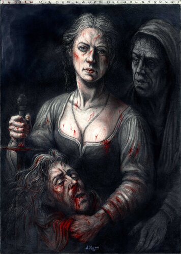Judith mit dem Haupt des Holofernes by Andreas Noßmann, Drawing for Sale on Select