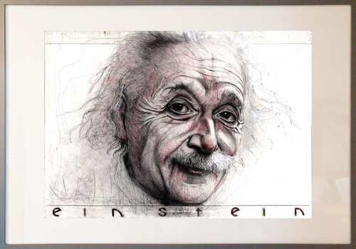 Albert Einstein by Andreas Noßmann, Drawing for Sale on Select