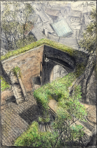 Blick von Hengebach by Andreas Noßmann, Drawing for Sale on Select