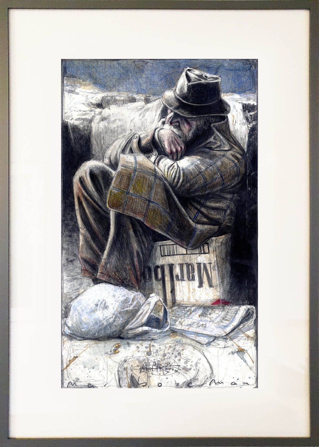 Marlboro Man Andreas Noßmann Drawing for sale