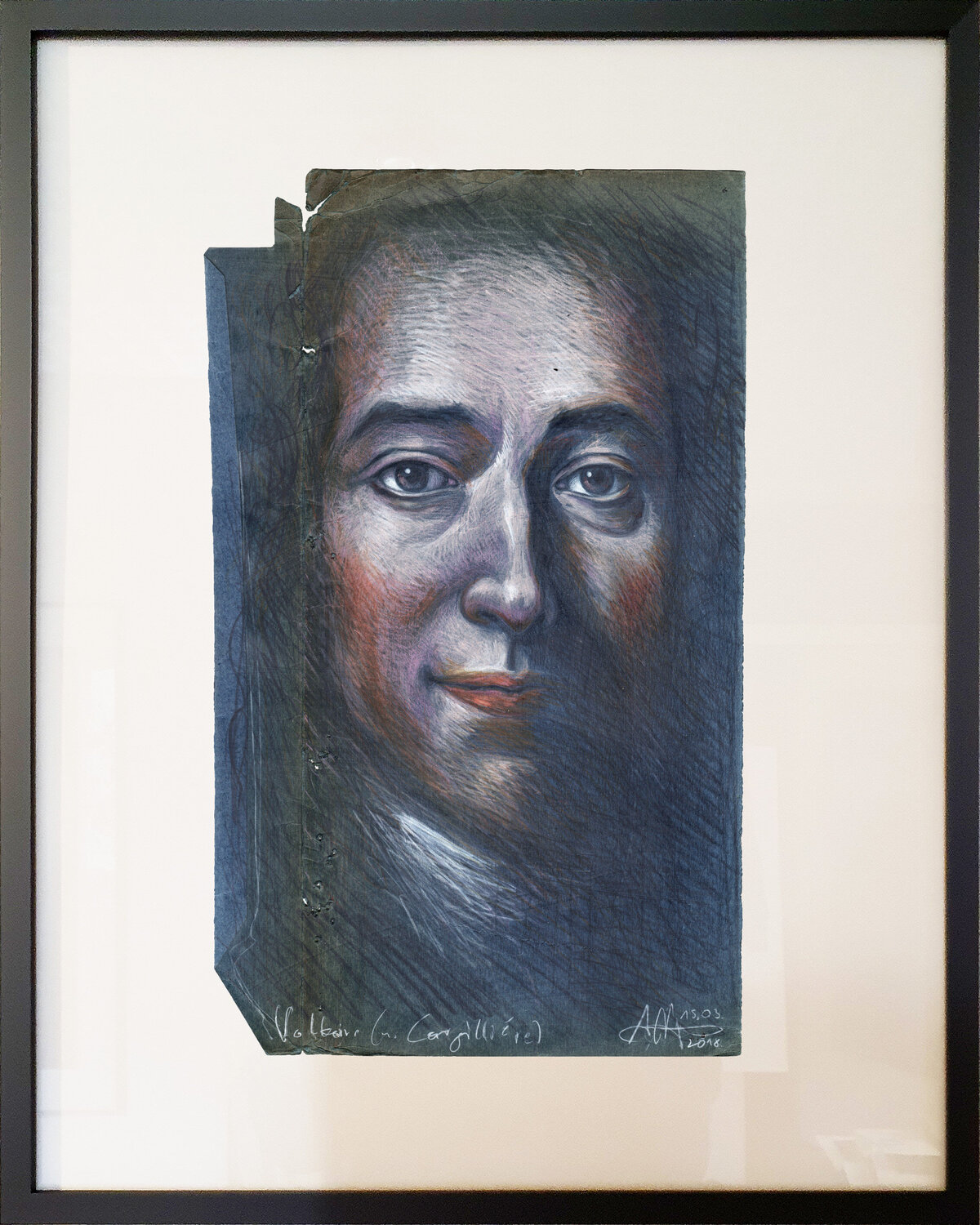 Voltaire (n. Largilliére) Andreas Noßmann Drawing for sale