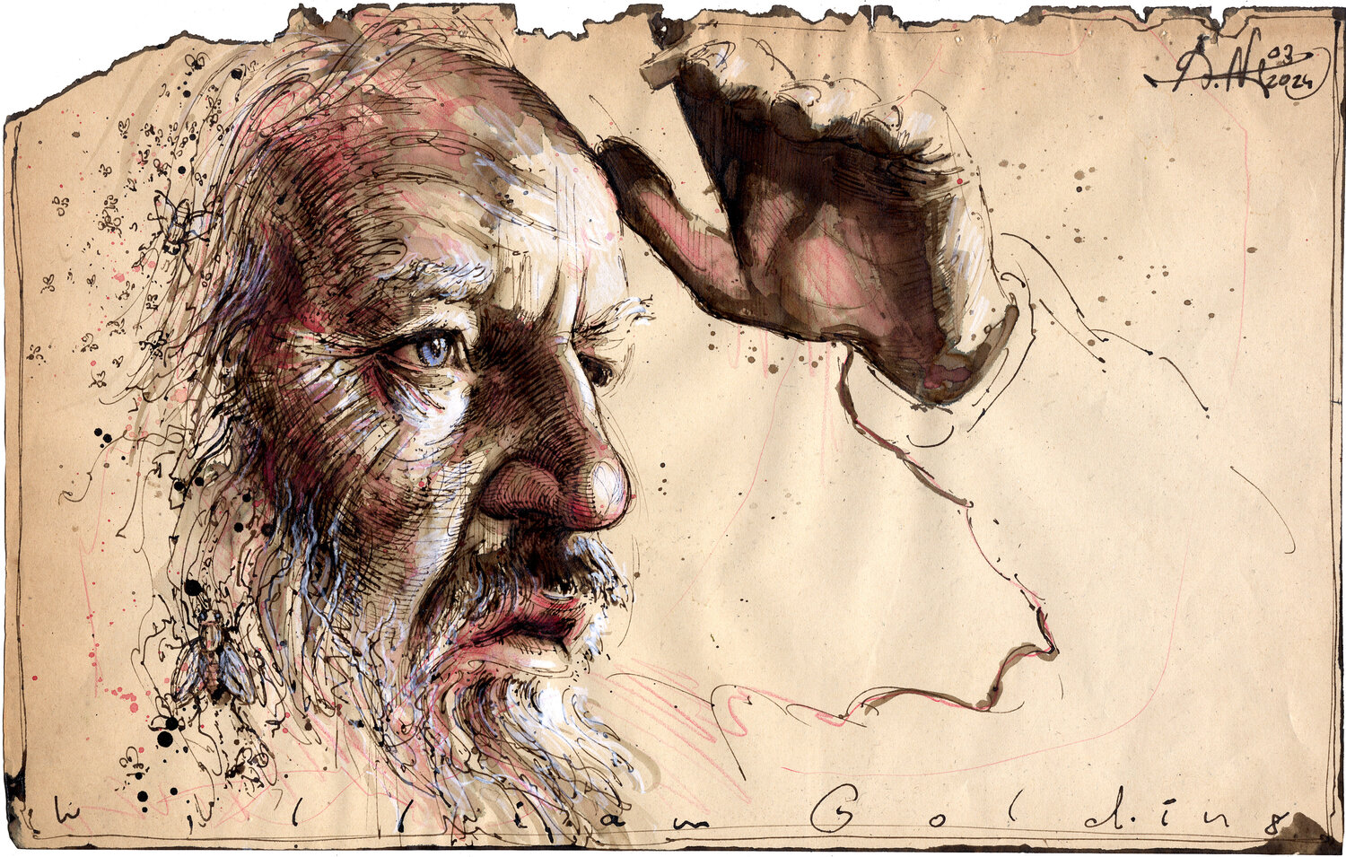 William Golding Andreas Noßmann Drawing for sale