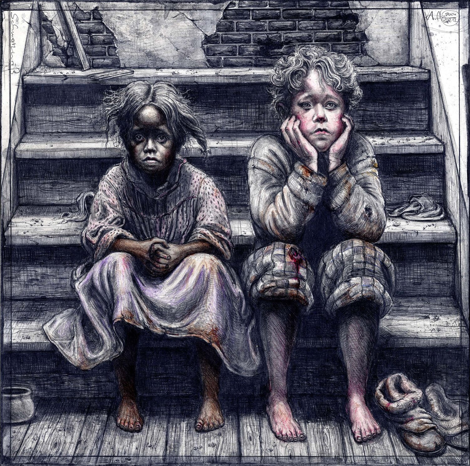Schwarzweiß Andreas Noßmann Drawing for sale