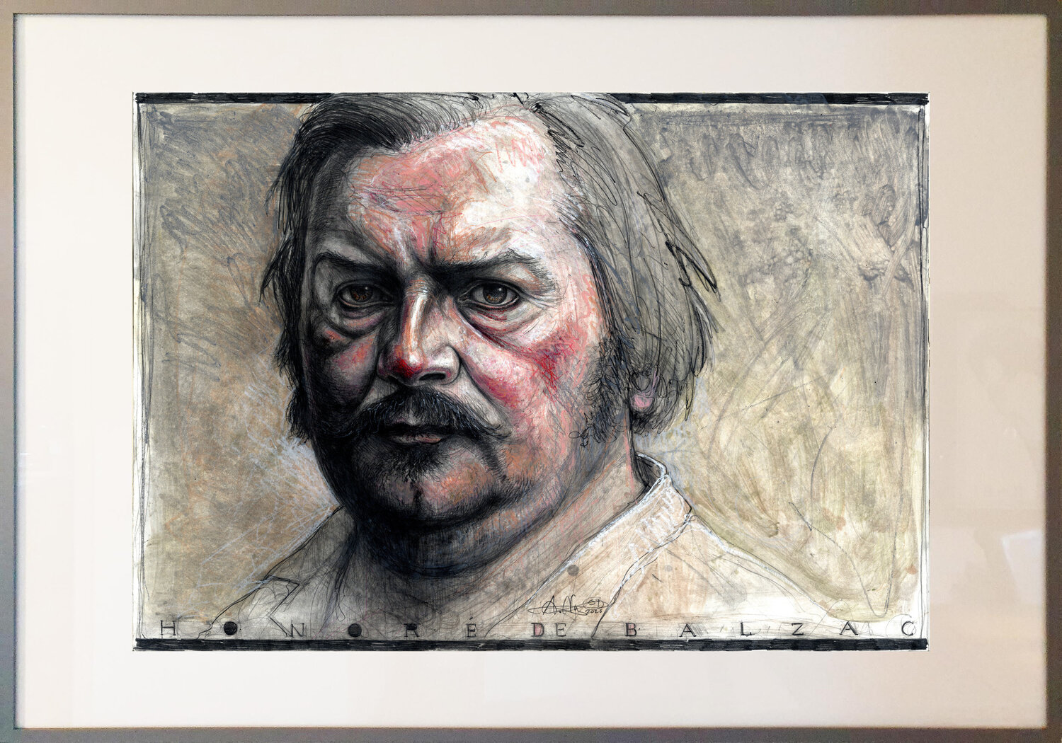 Honoré de Balzac Andreas Noßmann Drawing for sale