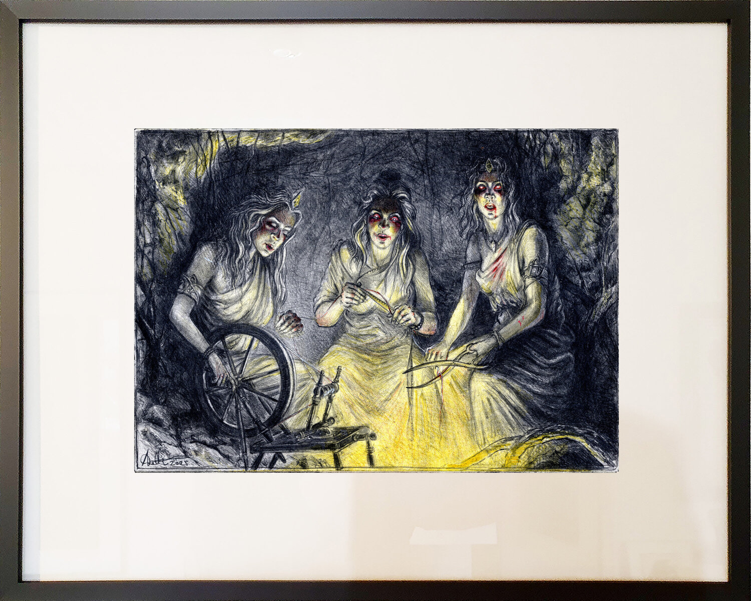 Die Moiren Andreas Noßmann Drawing for sale