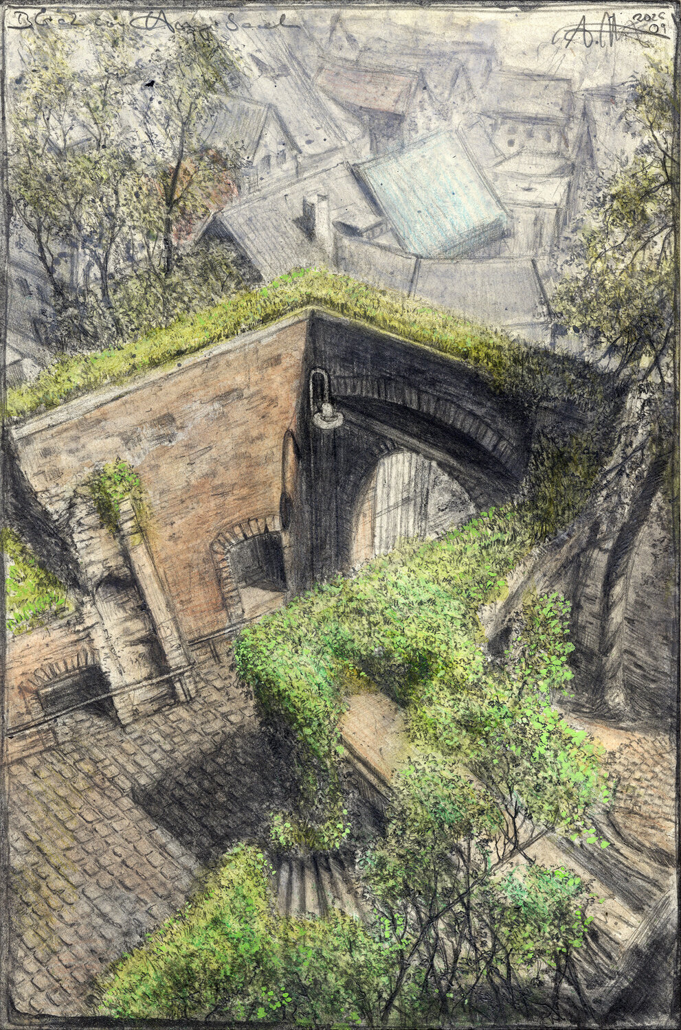 Blick von Hengebach Andreas Noßmann Drawing for sale