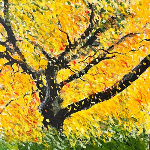 Floating Autumn 3 by Shabs Beigh, Painting for Sale on Select