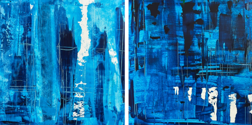 Gerhard Diptych by Shabs Beigh, Painting for Sale on Select