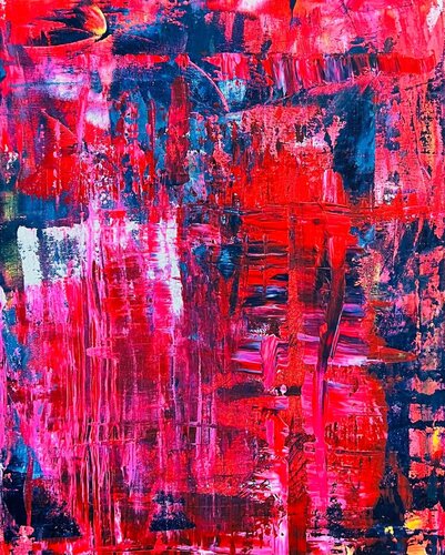 Pink & Blue by Shabs Beigh, Painting for Sale on Select