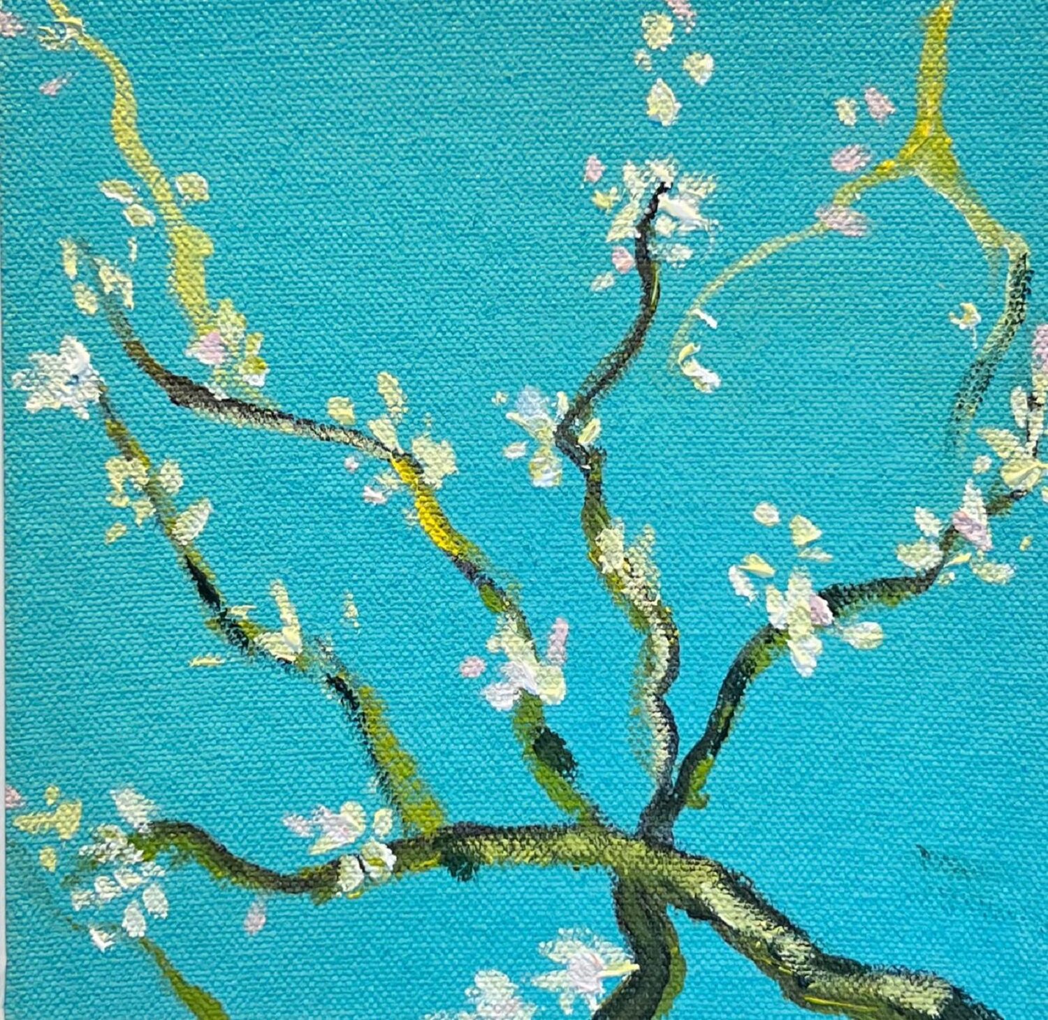 Almond Blossoms Shabs Beigh Original painting for sale