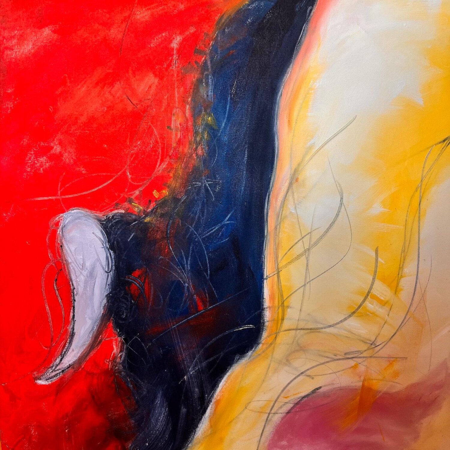 Paso Doble 1 Shabs Beigh Drawing for sale