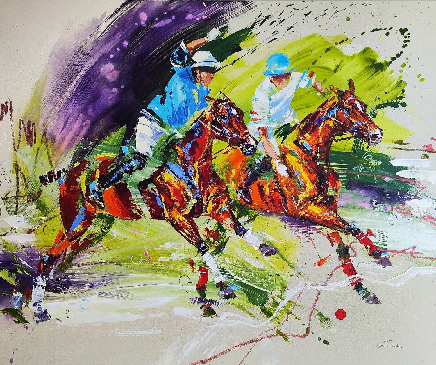 Pulse of the Game Anna Cher Original painting for sale