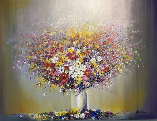 Flower Celebration by Miroslava Lipovec Friedman, Painting for Sale on Select