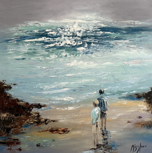 Contemplate the Ocean by Miroslava Lipovec Friedman, Painting for Sale on Select