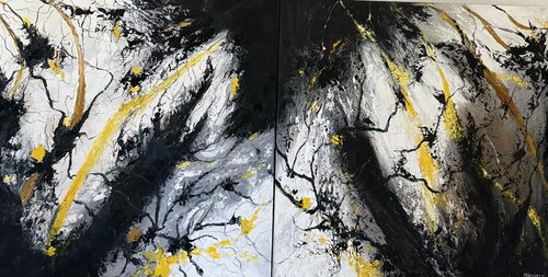 Word Conection I & II by Miroslava Lipovec Friedman, Painting for Sale on Select