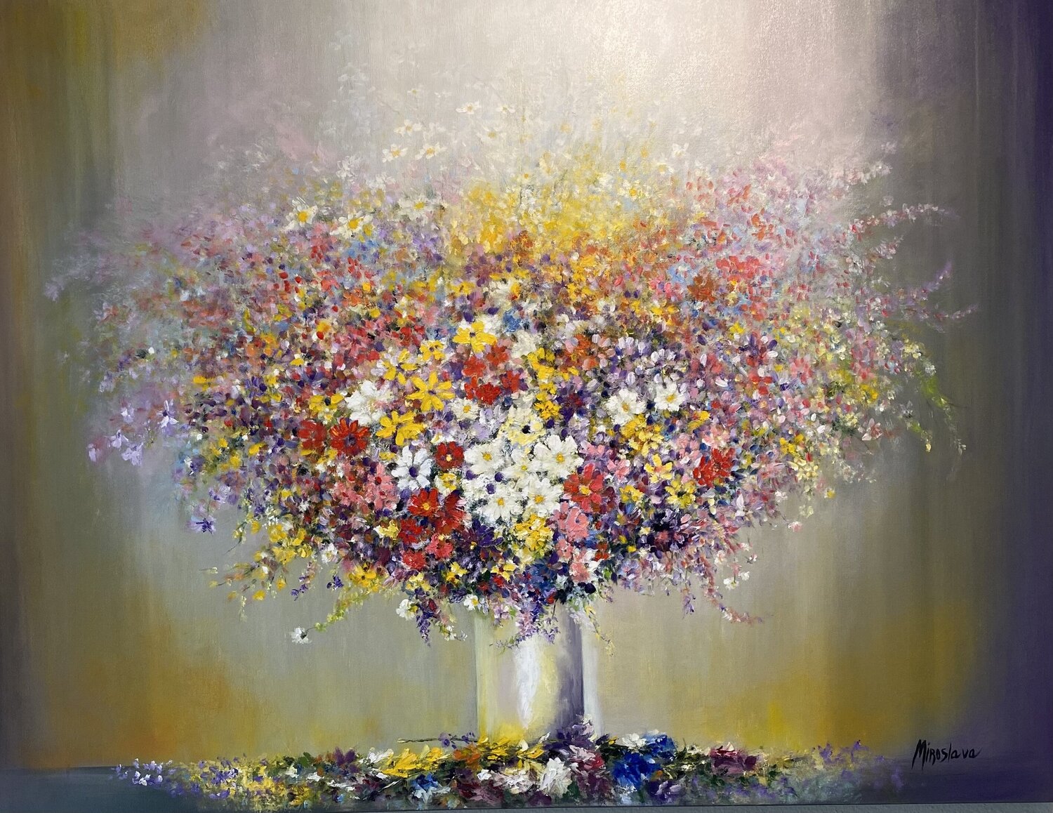 Flower Celebration Miroslava Lipovec Friedman Original painting for sale