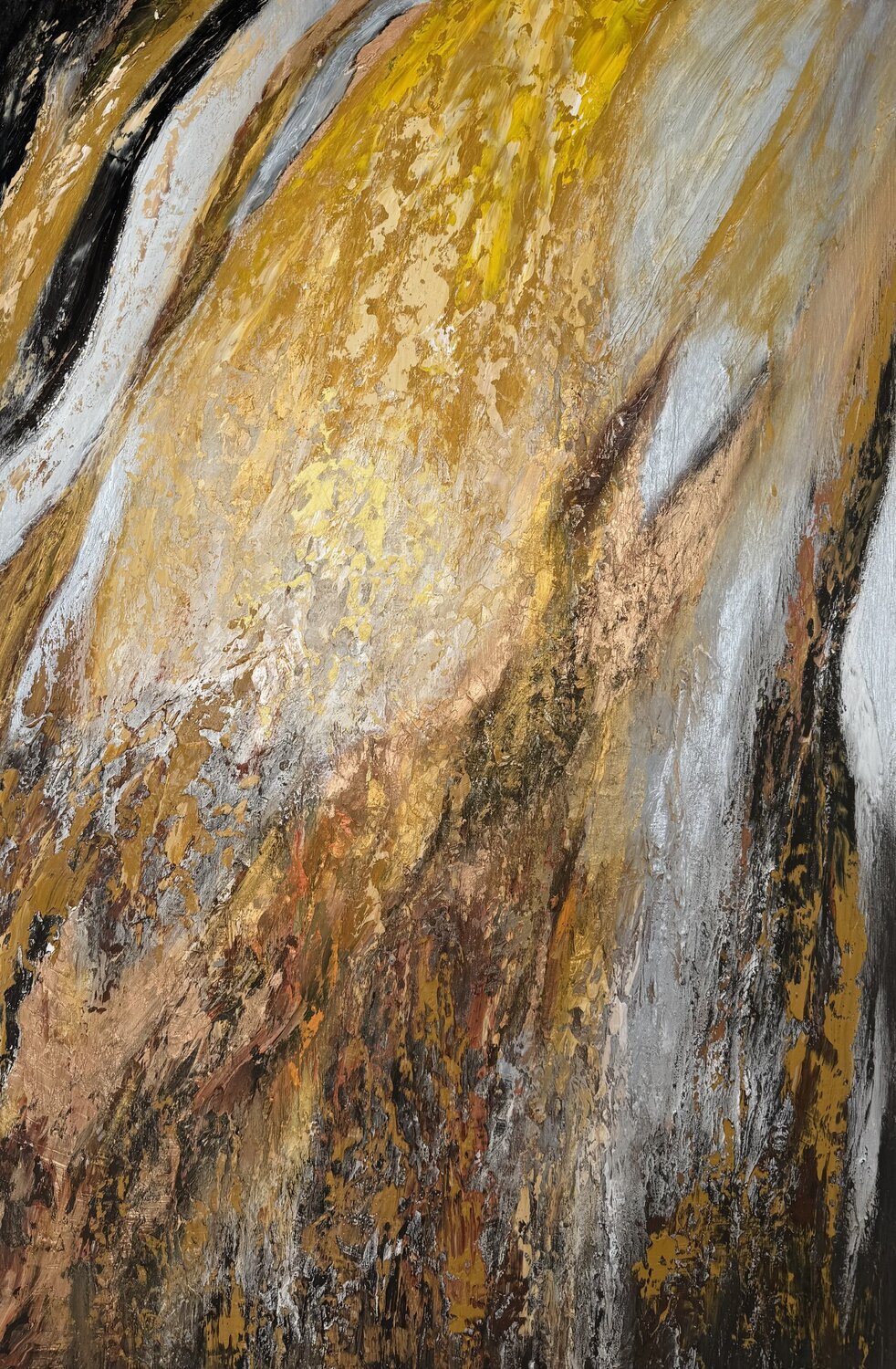Gold & Silver Miroslava Lipovec Friedman Original painting for sale