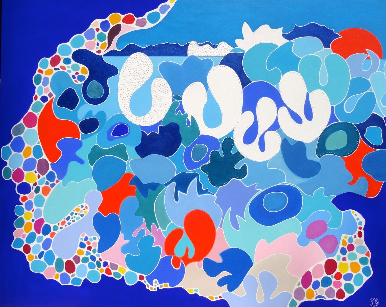 Quand le soleil se couche au bord de l'eau... Marie-Dominique Willemot Original painting for sale