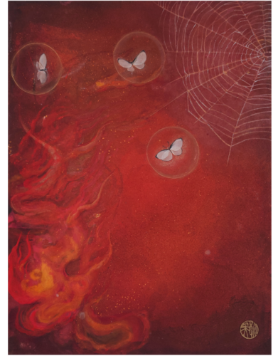 飛焔（ひえん）HIEN Ⅳ    Cycle in Crimson by Asami GOTO, Painting for Sale on Select