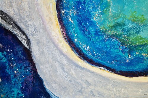Milos Sarakiniko I by Eleni Denart, Painting for Sale on Select