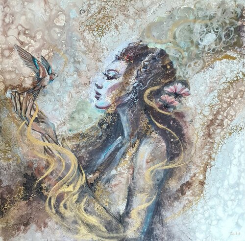 The song of Halcyon by Eleni Denart, Painting for Sale on Select