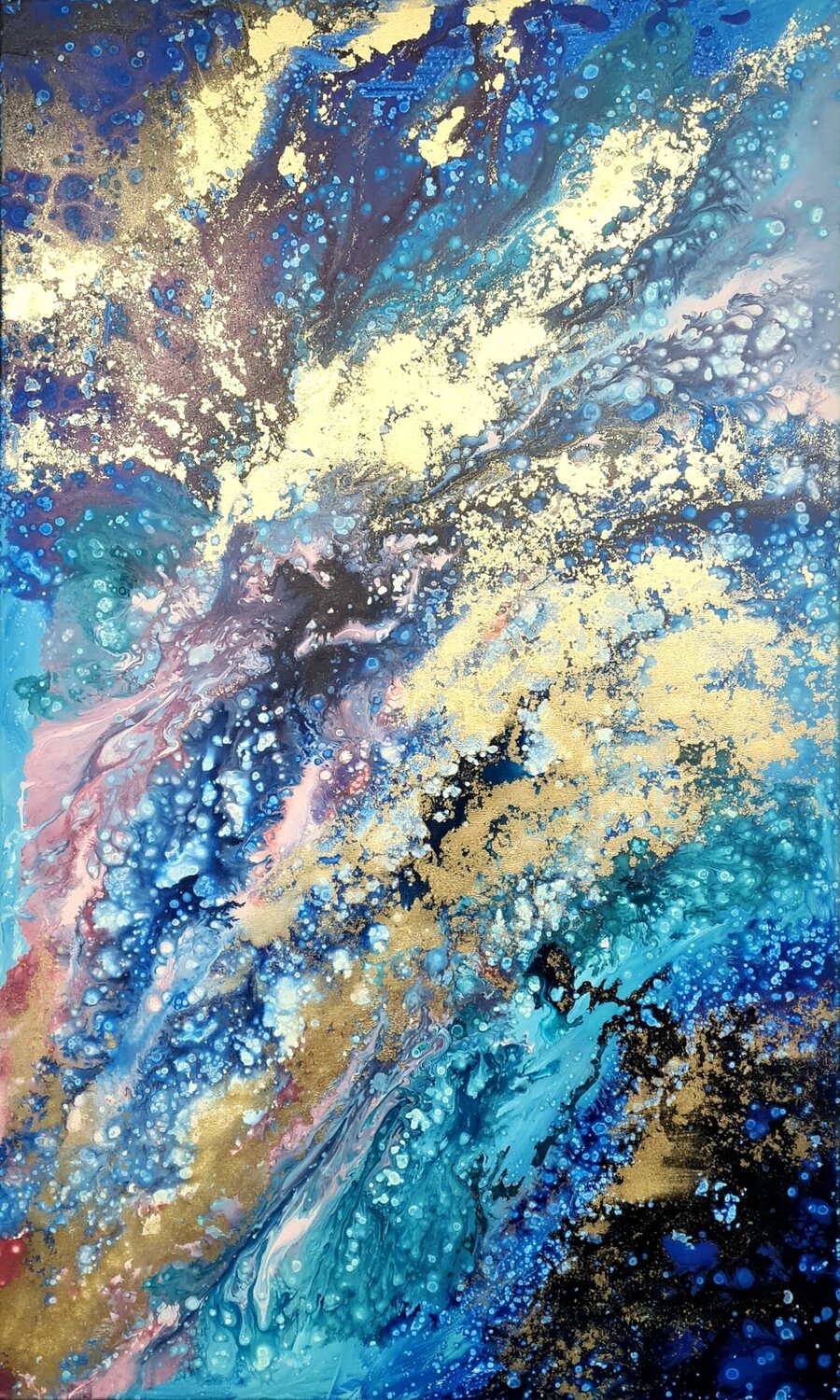Golden Flow Eleni Denart Original painting for sale