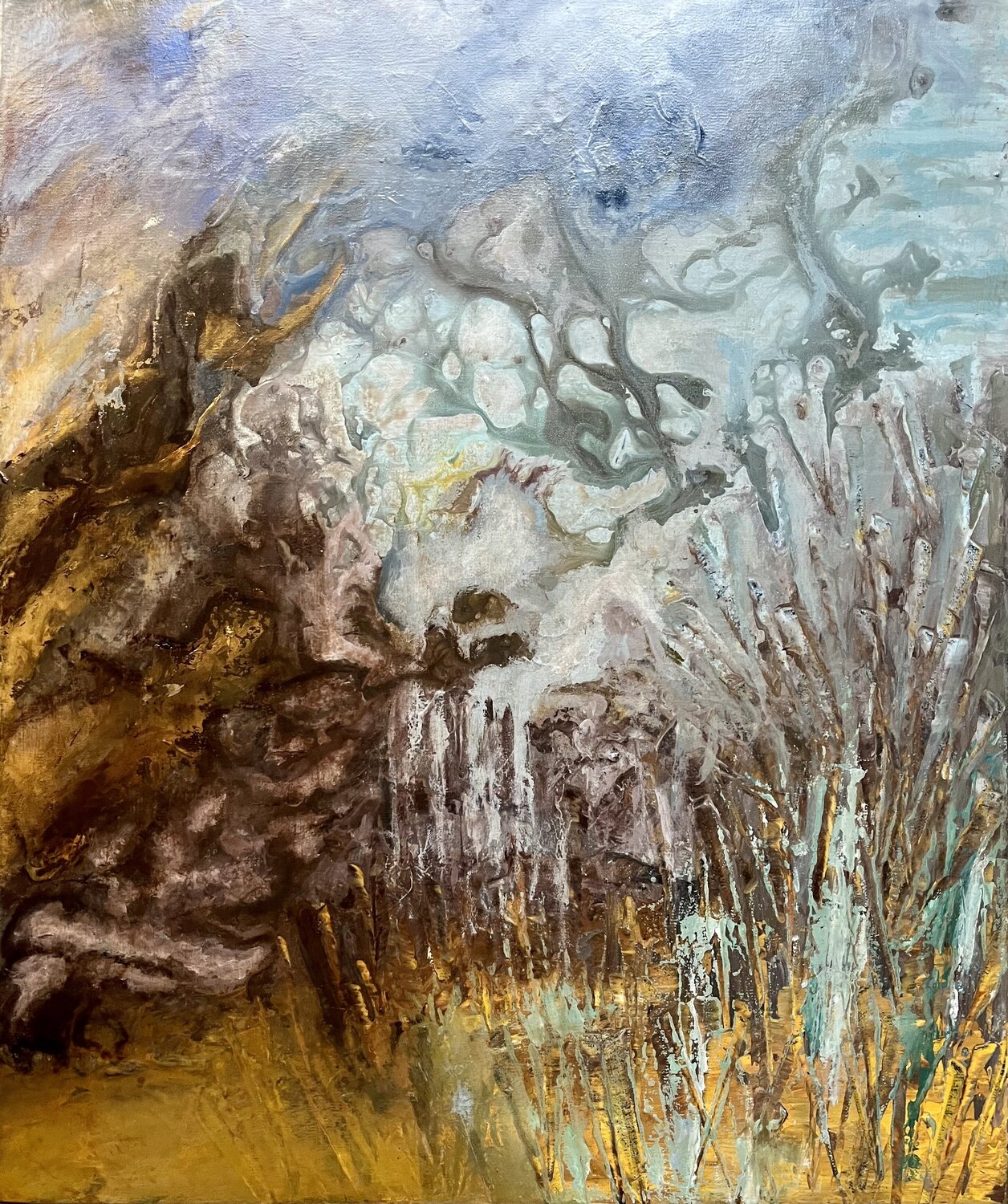 Pikes and Mist David Vall Original painting for sale