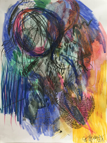 Soirée sur l`Oise by Franziska Ostermeier, Drawing for Sale on Select