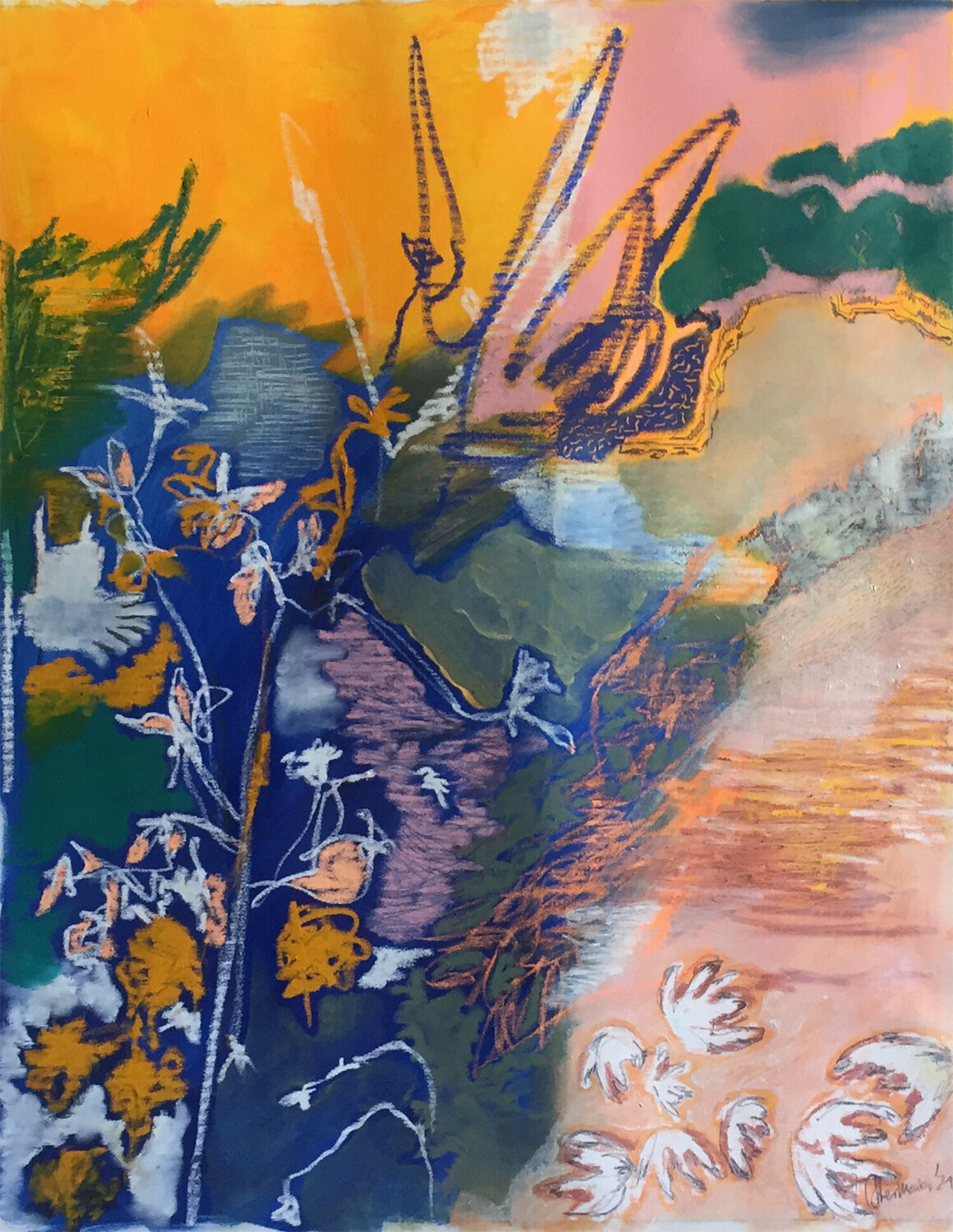Faster Fall Franziska Ostermeier Original painting for sale