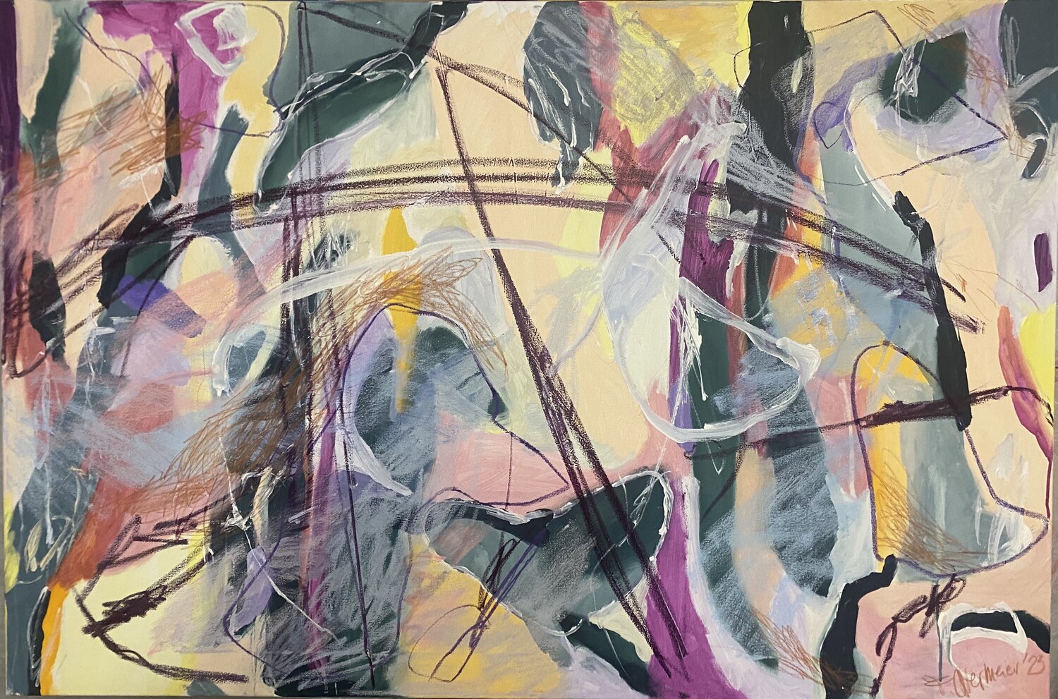 Friday Night Franziska Ostermeier Original painting for sale