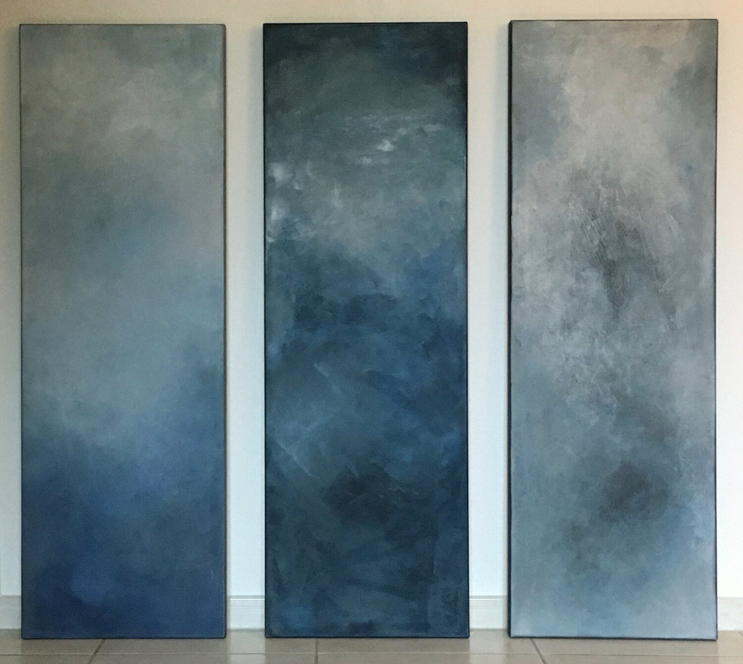 Elements Suite 1 - 3,  Triptych Alethea Eriksson Original painting for sale