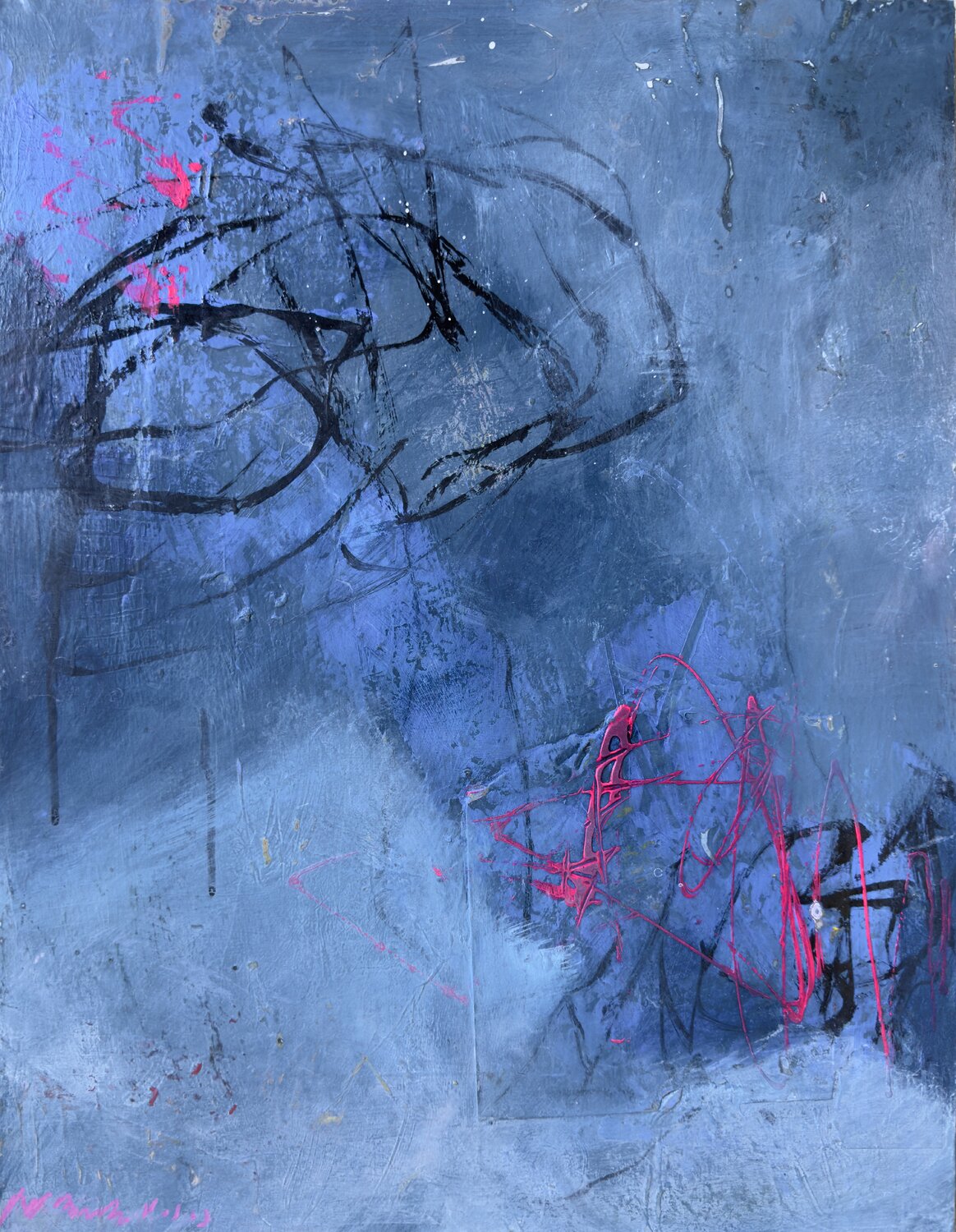 Between the blues Alethea Eriksson Original painting for sale