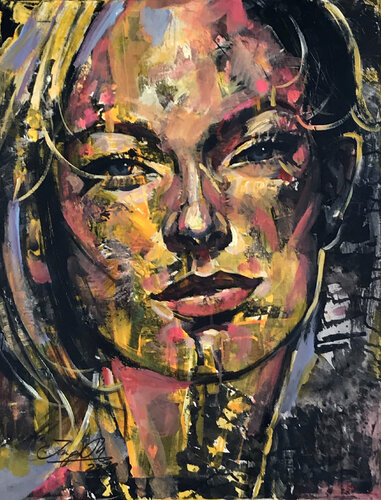 Salzspuren in deinem Blick by Inga Mihailovic, Painting for Sale on Select