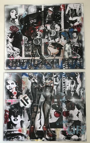 Life & Cherries ( Betty Boop ) by Inga Mihailovic, Painting for Sale on Select