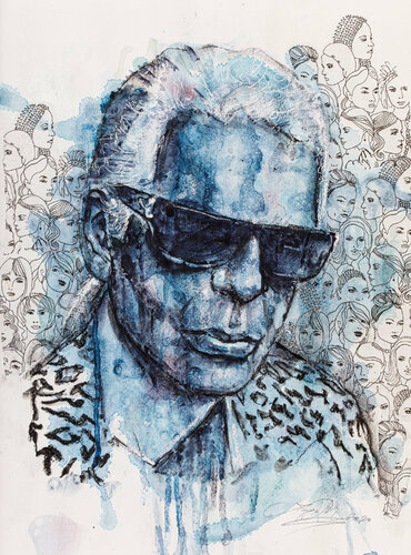Karl und die Frauen by Inga Mihailovic, Painting for Sale on Select
