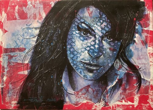 Amy Winehouse ( Tears Dry On Their Own) by Inga Mihailovic, Painting for Sale on Select