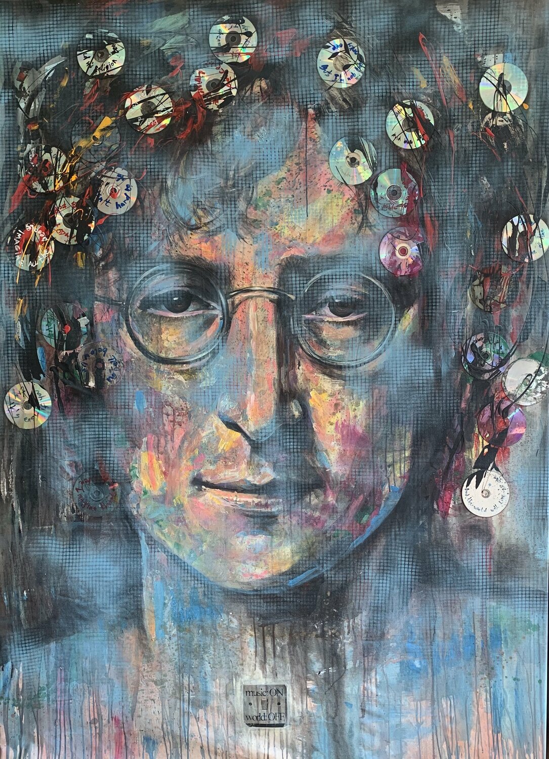John Lennon - Imagine Inga Mihailovic Original painting for sale