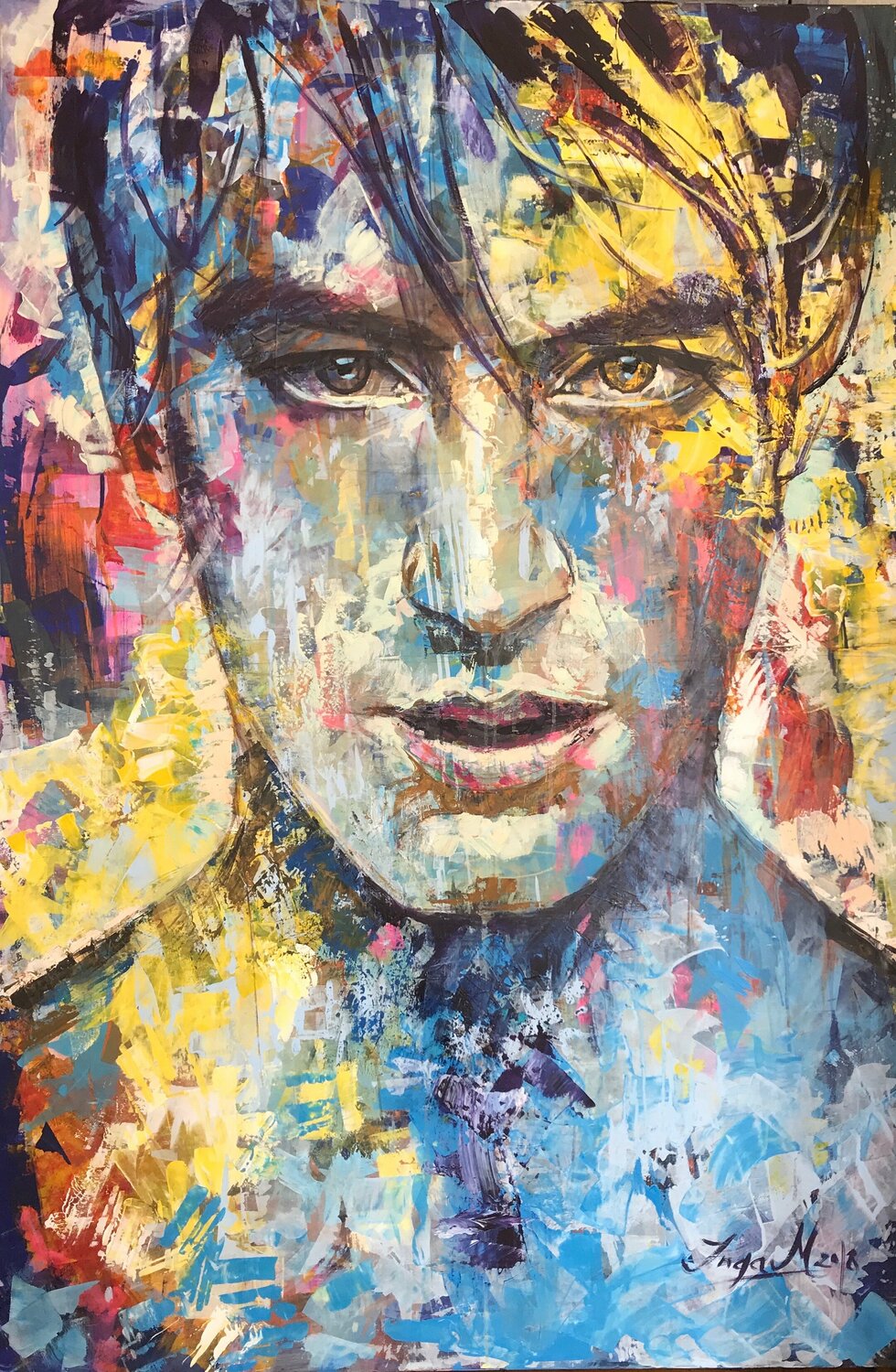 Something to tell Inga Mihailovic Original painting for sale