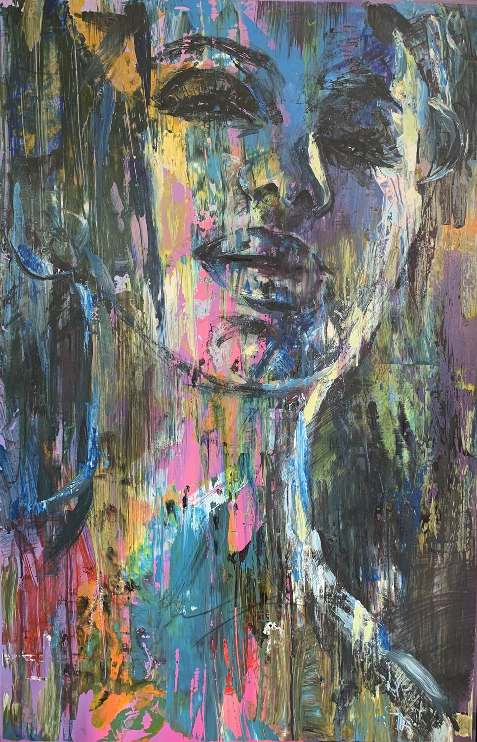 Colors of the Night Inga Mihailovic Original painting for sale