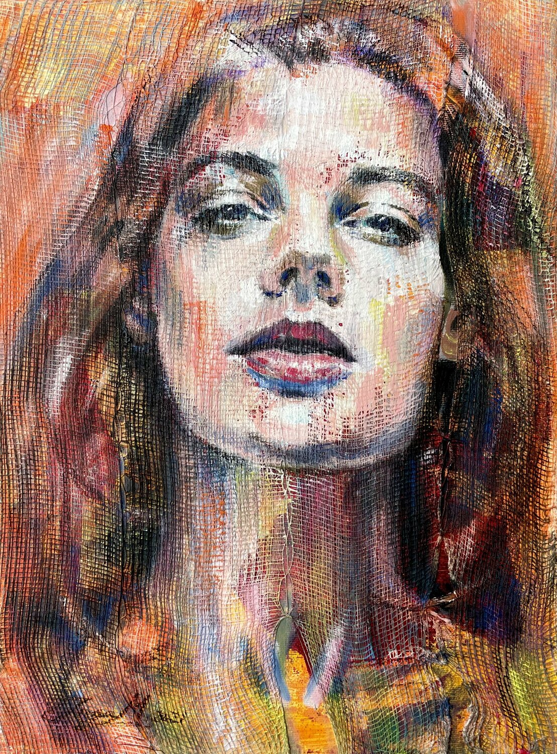 Take me back to Orange Inga Mihailovic Original painting for sale